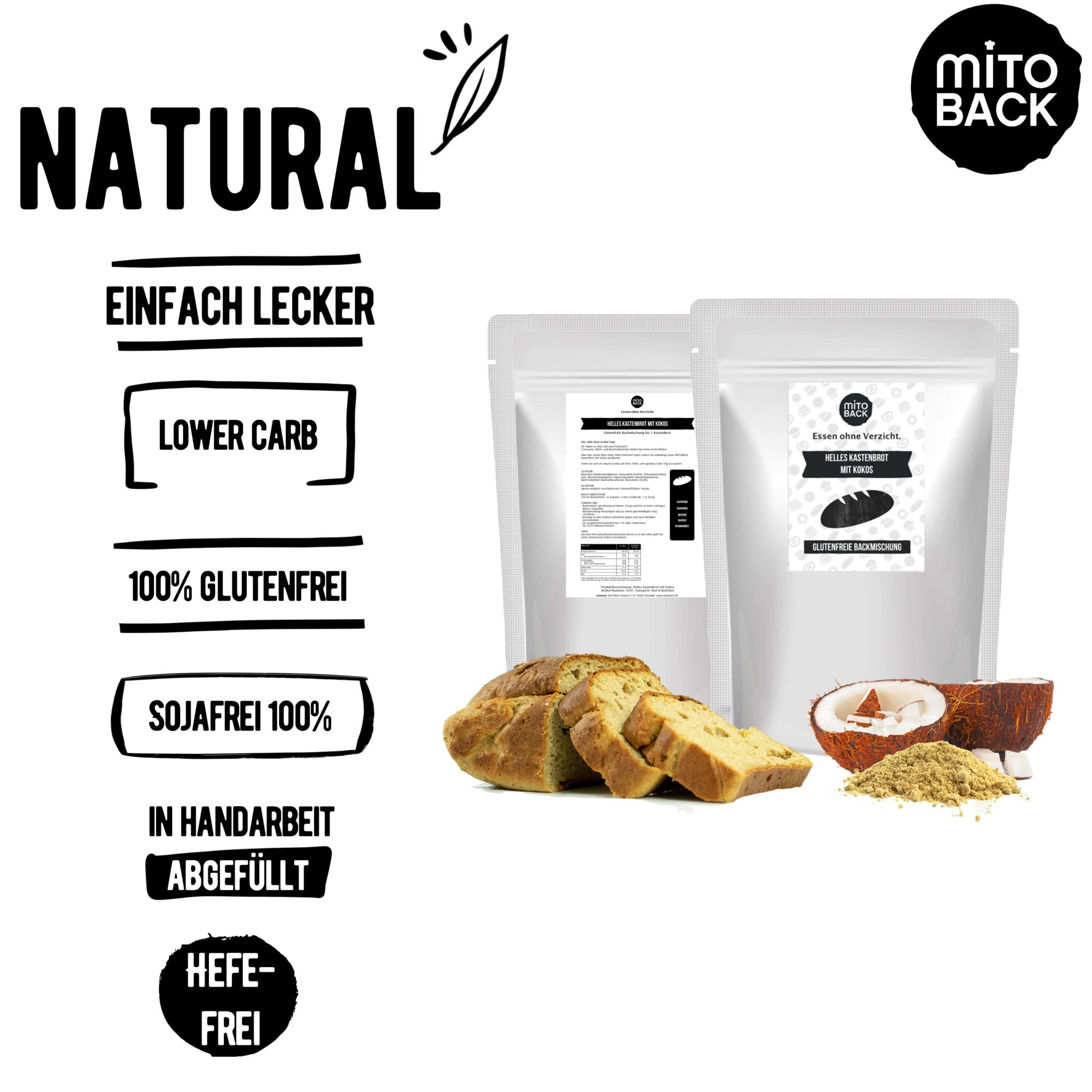 Helles Kastenbrot mit Kokos – Bild 5