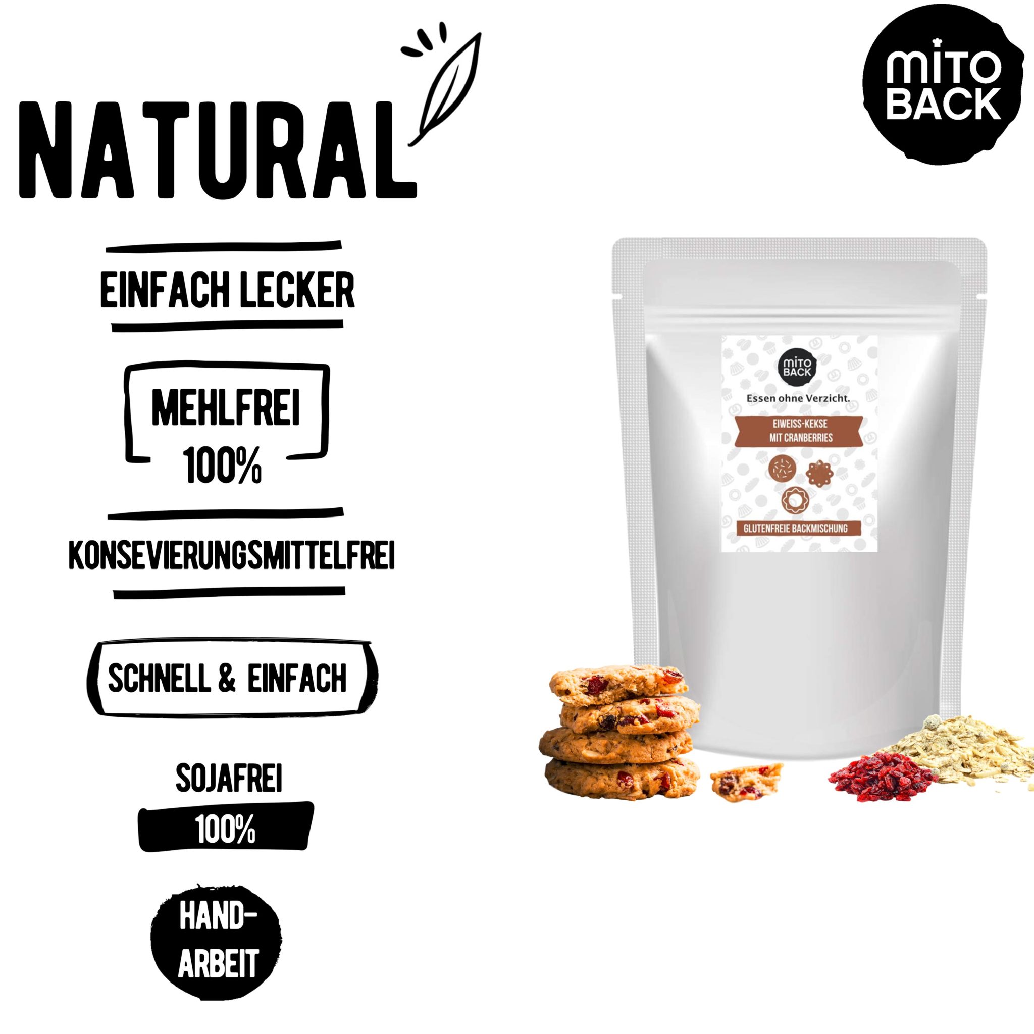 Eiweiß-Kekse mit Cranberries – Bild 4