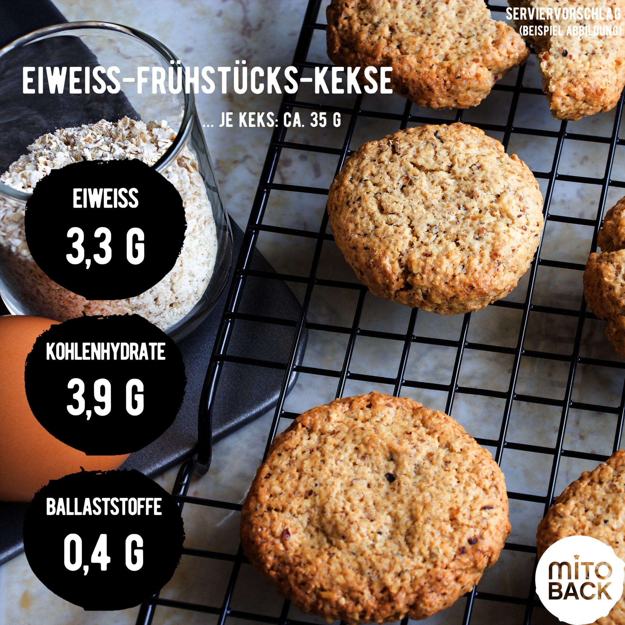 Eiweiß-Frühstücks-Kekse – Bild 6