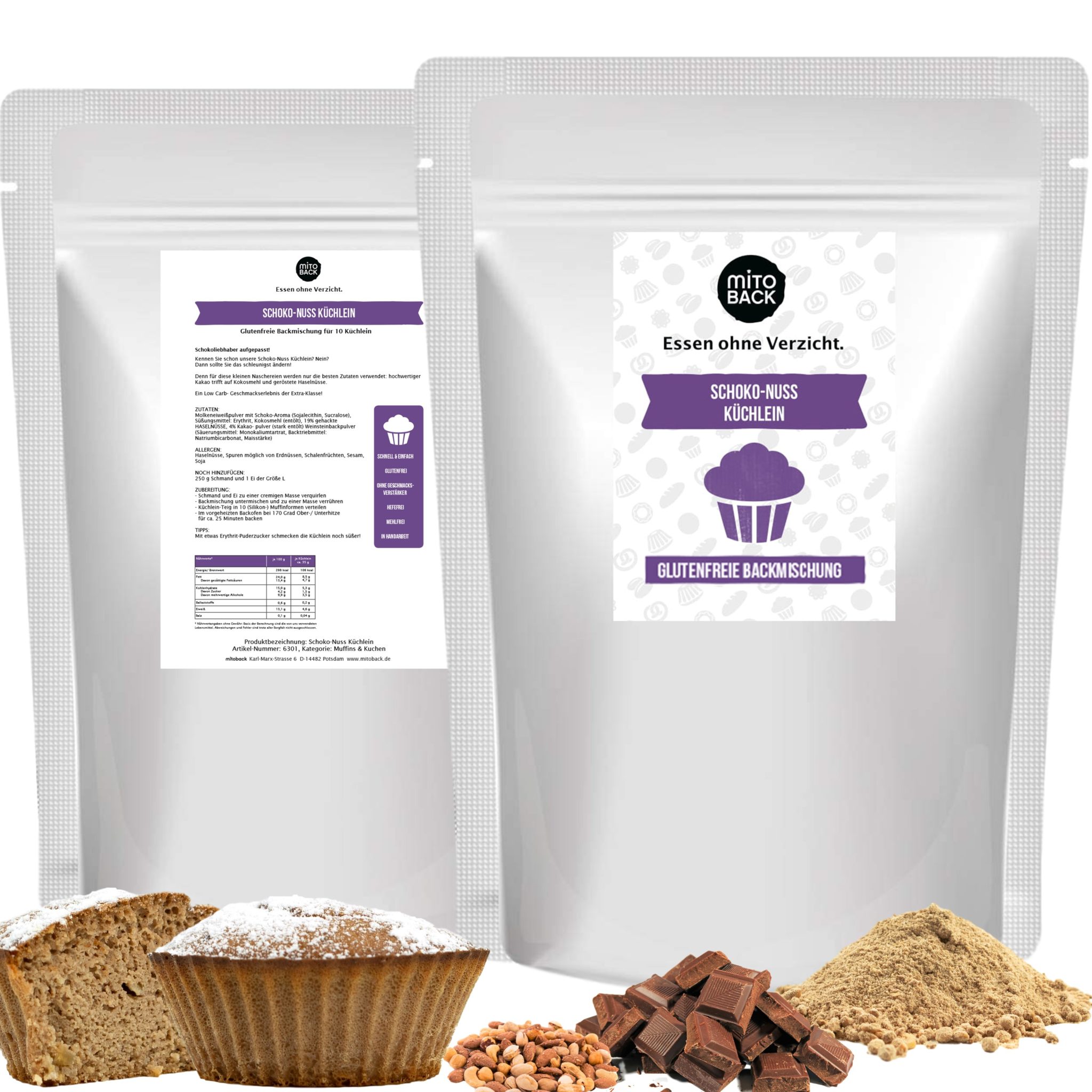 Schoko-Nuss Küchlein – Bild 3