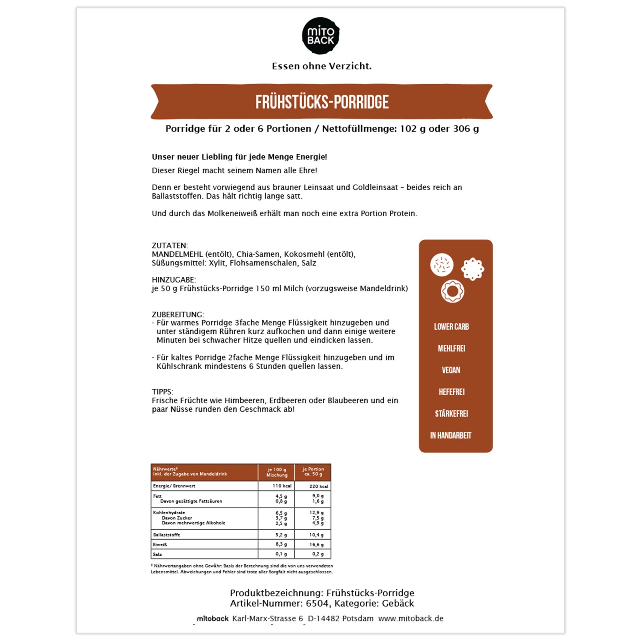 Frühstücks-Porridge (2 Portionen) – Bild 6