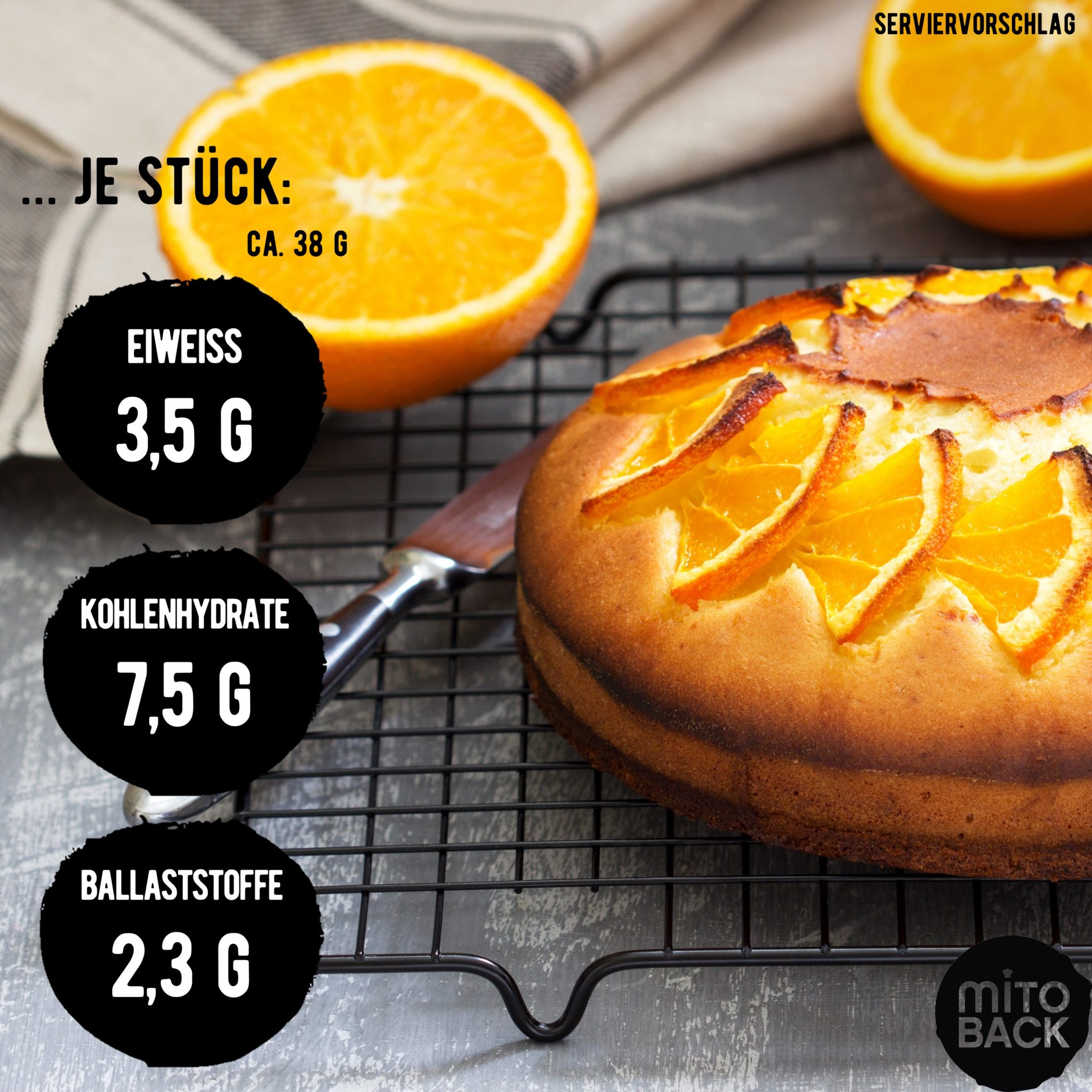 Orangen-Chia Kuchen – Bild 3